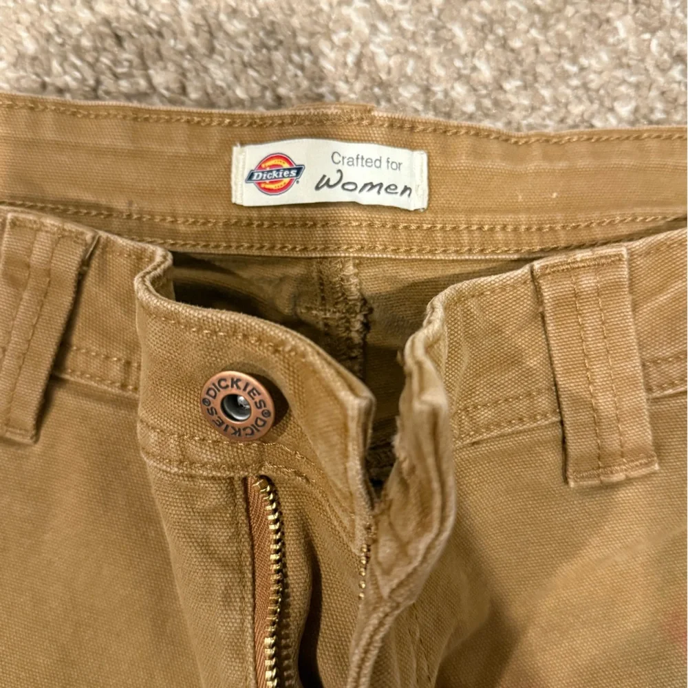 Dickies Tan Paint-Splattered Carpenter Pants - Picture 2 of 4